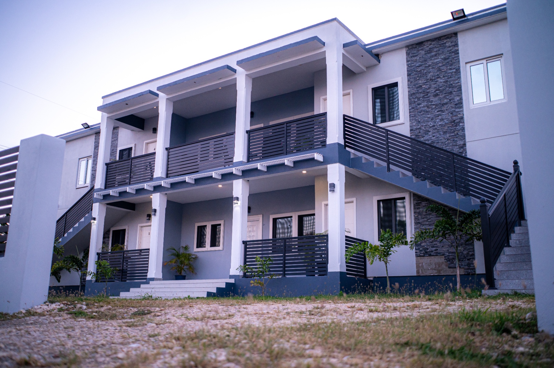 Side elevation of the building